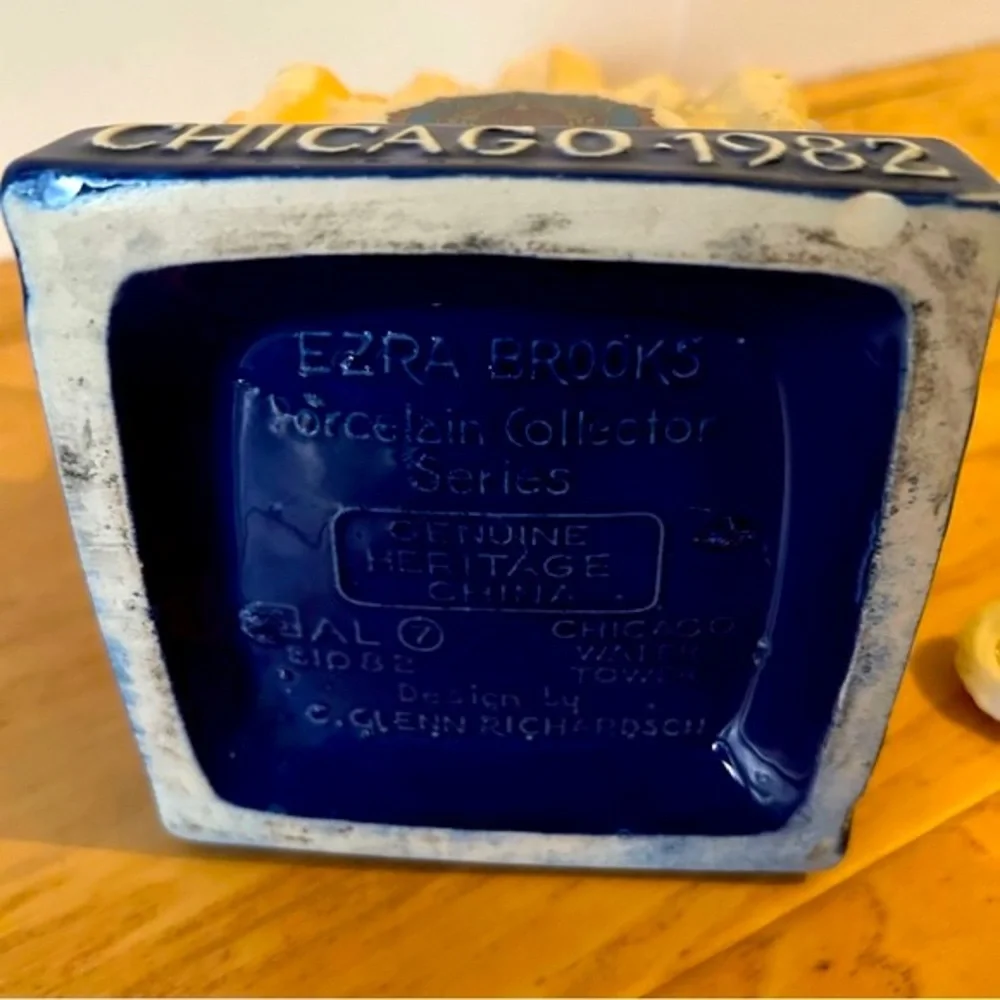 Vintage Chicago Water Tower Ezra Brooks Decanter Chicago IL 1982 American Legion